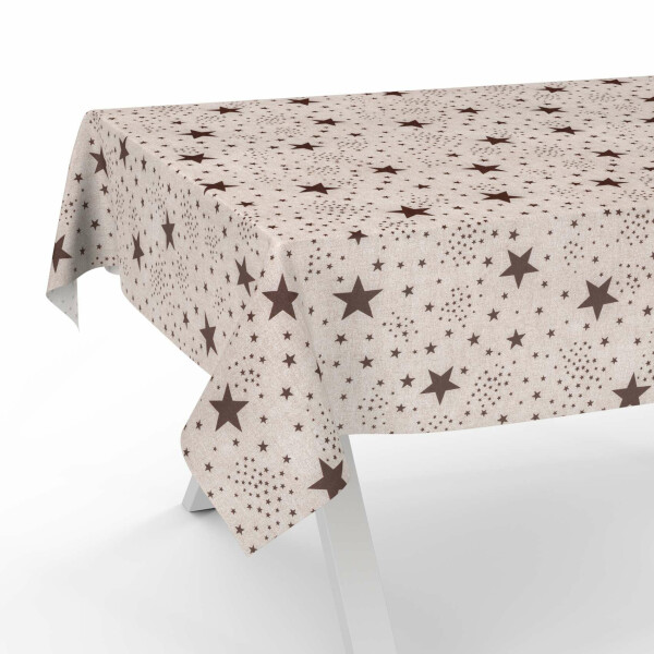 Tischdecke Stoff Tischwäsche Textil abwaschbar Tischtuch Baumwolle Polyester Stars 100x140cm Outdoor Tischdecke