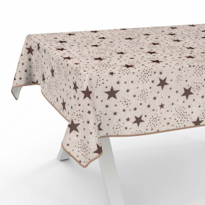 Tischdecke Stoff Tischwäsche Textil abwaschbar Tischtuch Baumwolle Polyester Stars 200x140cm Outdoor Tischdecke
