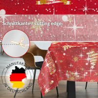 Tischdecke Stoff Tischwäsche Textil abwaschbar Tischtuch Baumwolle Polyester Christmas Beige 300x140cm Outdoor Tischdecke