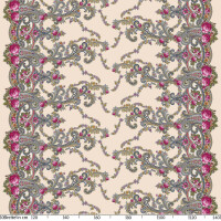 Wachstuch Tischdecke abwaschbar Wachstischdecke Oriental Blumen Muster Creme Bunt