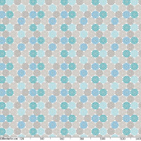 Wachstuch Tischdecke Fractal Geometrie Blumen Brau-Blau Oval 200x140cm