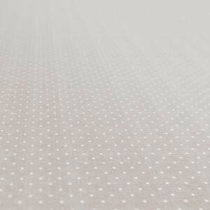 Wachstuch Tischdecke Uni Leinenoptik Creme mit Punkte kleine Dots Tupfen 100x140cm