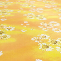 Wachstuch Tischdecke Gelbe Kamille Blumen 140x140cm