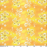 Wachstuch Tischdecke Gelbe Kamille Blumen Rund 140cm