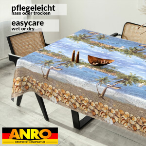 Wachstuch Tischdecke abwaschbar Wachstischdecke Gartentischdecke Wachstischtuch Urlaub Strand Meer