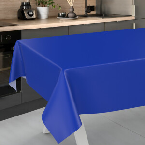Wachstuch Tischdecke abwaschbar Wachstischdecke Gartentischdecke Meterware Uni Blau
