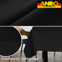 Stofftischdecke abwaschbare Tischdecke MILA mit Teflon beschichtet Jacquard Uni Leinenoptik Baumwolle