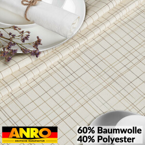 Stofftischdecke abwaschbare Tischdecke ROMA mit Teflon beschichtet gestreift Baumwolle Polyester