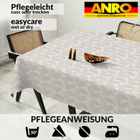 Stofftischdecke abwaschbare Tischdecke mit Teflon beschichtet Palmen Lurex Baumwolle Polyester KATE Floral Blätter