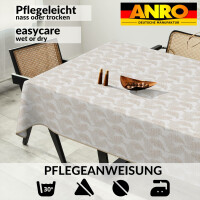 Stofftischdecke abwaschbare Tischdecke mit Teflon beschichtet Palmen Lurex Baumwolle Polyester KATE Floral Blätter Rechteck mit Saum