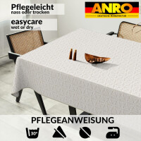 Stofftischdecke abwaschbare Tischdecke mit Teflon beschichtet Palmen Lurex Baumwolle Polyester NATA Blätter Rechteck mit Saum