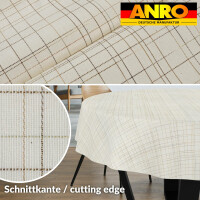Stofftischdecke abwaschbare Tischdecke ROMA mit Teflon beschichtet gestreift Baumwolle Polyester Rund