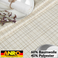 Stofftischdecke abwaschbare Tischdecke ROMA mit Teflon beschichtet gestreift Baumwolle Polyester Rechteck mit Saum