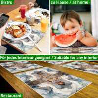 Perfektes Tischset für stilvolle Mahlzeiten –  Marmor Hell 35x50cm
