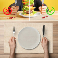 Perfektes Tischset für stilvolle Mahlzeiten –  Uni Leinen Beige 35x50cm