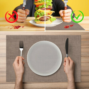 Perfektes Tischset für stilvolle Mahlzeiten –  Uni Leinen Braun 35x50cm