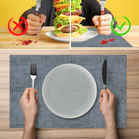 Perfektes Tischset für stilvolle Mahlzeiten –  Uni Leinen Dark 35x50cm