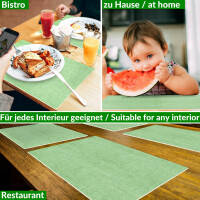 Perfektes Tischset für stilvolle Mahlzeiten –  Uni Leinen green 35x50cm