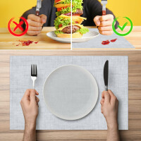 Perfektes Tischset für stilvolle Mahlzeiten –  Uni Leinen light 35x50cm
