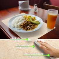 Perfektes Tischset für stilvolle Mahlzeiten –  Uni Leinen Beige 30x45cm