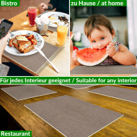 Perfektes Tischset für stilvolle Mahlzeiten –  Uni Leinen Braun 30x45cm