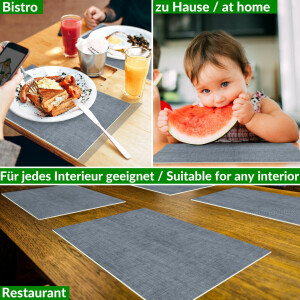 Perfektes Tischset für stilvolle Mahlzeiten –  Uni Leinen Dark 30x45cm