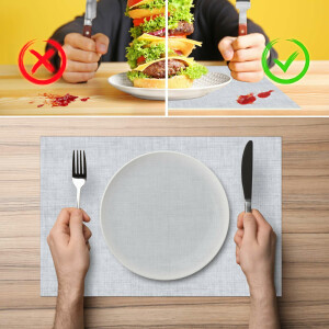 Perfektes Tischset für stilvolle Mahlzeiten –  Uni Leinen light 30x45cm