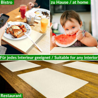 Perfektes Tischset für stilvolle Mahlzeiten –  Glitzer Uni Beige 35x50cm