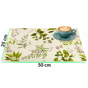 Tischsets Platzsets PVC Platzdeckchen abwaschbar Tischuntersetzer Botanica 35x50cm