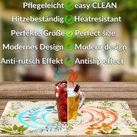 Tischsets Platzsets PVC Platzdeckchen abwaschbar Tischuntersetzer Botanica 35x50cm