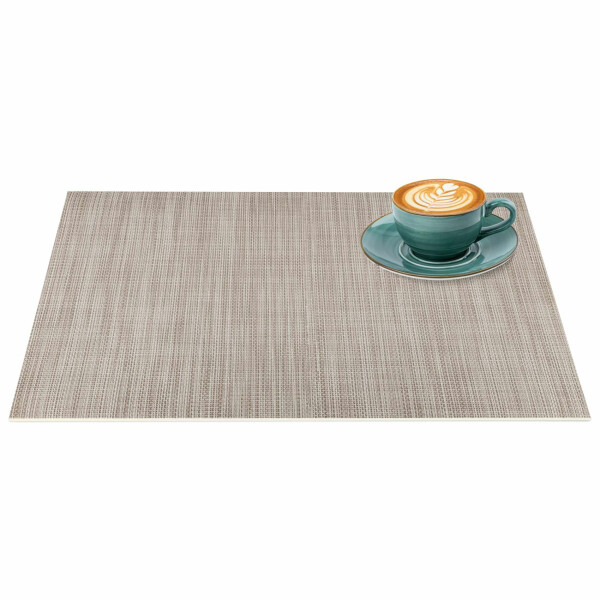 Tischsets Platzsets PVC Platzdeckchen abwaschbar Tischuntersetzer Falschuni Beige 30x45cm