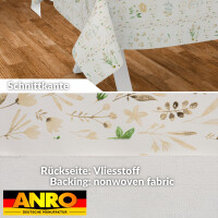 Wachstuch Tischdecke Wachstischdecke abwaschbare Tischdecke Wachstuch Meterware Gartentischdecke Blumenkaro Beige