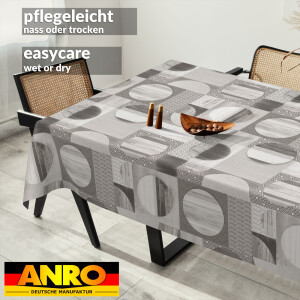 Wachstuch Tischdecke Wachstischdecke abwaschbare Tischdecke Wachstuch Meterware Gartentischdecke Holz Patchwork Grau