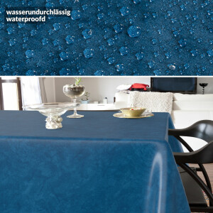 Wachstuch Tischdecke Wachstischdecke abwaschbare Tischdecke Wachstuch Meterware Gartentischdecke Marmor Blau