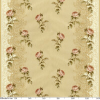 Abwaschbare Tischdecke Rosen Beige Bordüre Wachstuch Wachstuchtischdecke 100x140cm