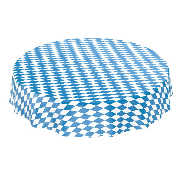 Wachstuch Tischdecke abwaschbare Wachstischdecke Bayerische Raute Oktoberfest Tischdecke Rund 100cm