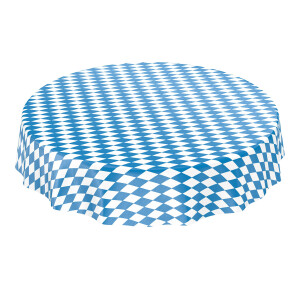 Wachstuch Tischdecke abwaschbare Wachstischdecke Bayerische Raute Oktoberfest Tischdecke Rund 100cm