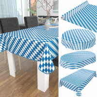 Wachstuch Tischdecke abwaschbare Wachstischdecke Bayerische Raute Oktoberfest Tischdecke Oval 180x140cm