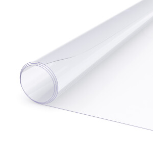 Tischschutzfolie Glasklarfolie Transparent PVC 0,5 mm Stark Meterware abwischbar 10m x 140cm