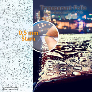 Klara Tischschutz Tischdecke 100x140 cm Transparent PVCmit Saum