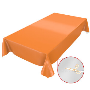 Tischdecke Uni Orange Einfarbig Glanz abwaschbar...