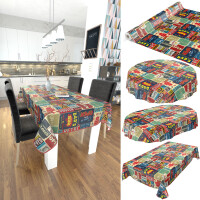 Wachstuch Tischdecke abwaschbar Wachstischdecke Retro Cafe USA America Style Bunt