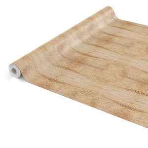 Tischdecke abwaschbar Wachstuch Holzoptik Breite 140 cm und Länge 10 meter Braun