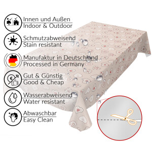 Wachstuchtischdecke Tischdecke abwaschbar Wachstischdecke...