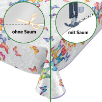 Wachstuch Tischdecke abwaschbar Wachstischdecke Gartentischdecke Schemtterlinge Bunt