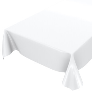 Uni Weiß Einfarbig 240x140cm Wachstuch Tischdecke