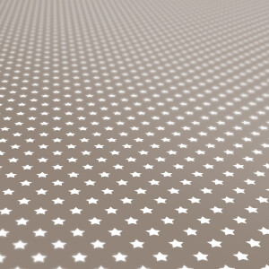 Tischdecke abwaschbar Wachstuch Sterne Sternchen Braun 140x120 cm