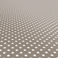 Tischdecke abwaschbar Wachstuch Sterne Sternchen Braun 140x120 cm