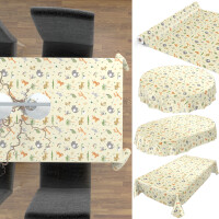 Wachstuch Tischdecke abwaschbar Wachstischdecke Kindertischdecke Geburtstag Tiere Gelb 350x140cm