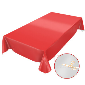 Uni Rot Einfarbig 260x140cm Wachstuch Tischdecke